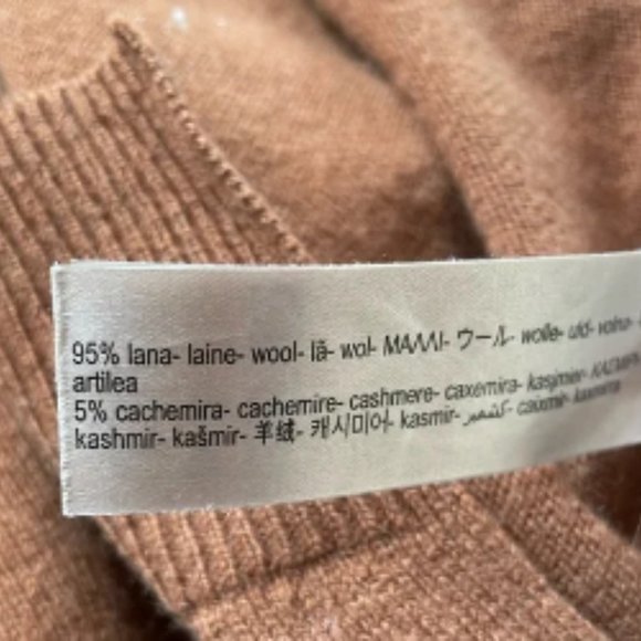 Turtleneck Cashmere Wool blend ribbed knit sweater, purple turtleneck sweater XS - Picture 7 of 9